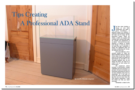 Aquascaping World Magazine Tips Creating A Diy Ada Stand